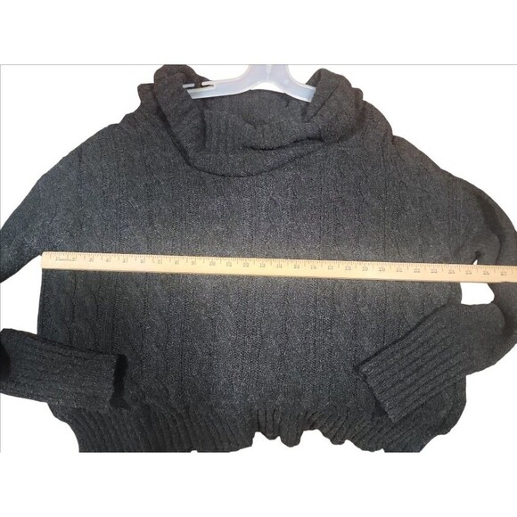 Mossimo Supply Co Women’s XXL Gray Cable Knit Cowl Neck Long Sweater - Picture 2 of 7